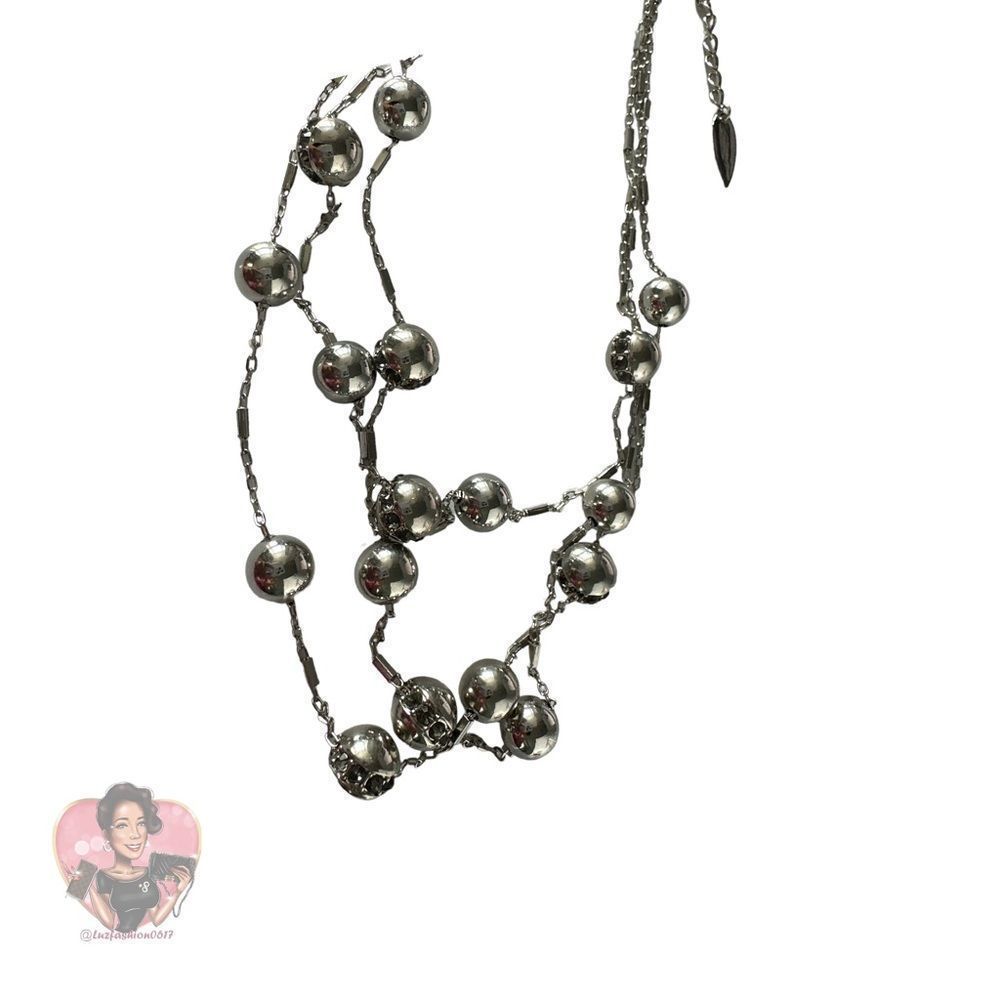 COLDWATER CREEK Silver Vega Bead necklace